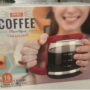 Mini Coffee Carafe Mug with Red Handle 16 fl. oz.
